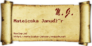 Mateicska Január névjegykártya